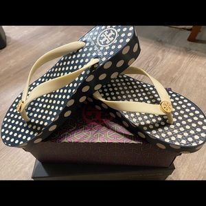 Tory Burch wedge flip flops